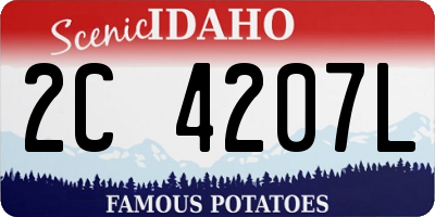 ID license plate 2C4207L