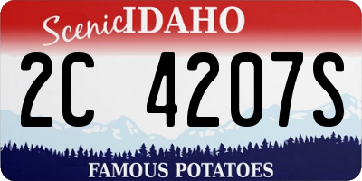 ID license plate 2C4207S