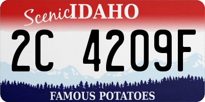 ID license plate 2C4209F