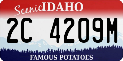 ID license plate 2C4209M