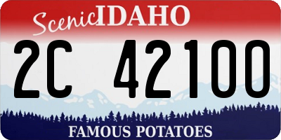 ID license plate 2C4210O