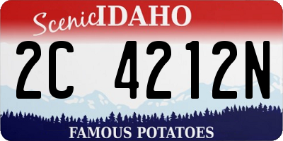 ID license plate 2C4212N