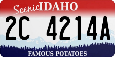 ID license plate 2C4214A