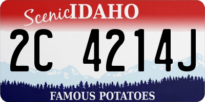 ID license plate 2C4214J