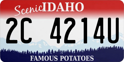 ID license plate 2C4214U