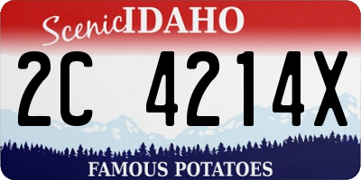 ID license plate 2C4214X