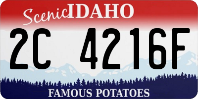 ID license plate 2C4216F