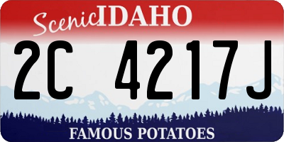 ID license plate 2C4217J