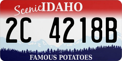 ID license plate 2C4218B