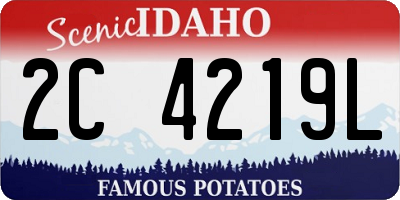 ID license plate 2C4219L