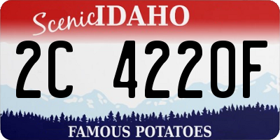 ID license plate 2C4220F