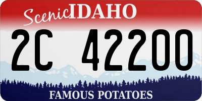 ID license plate 2C4220O