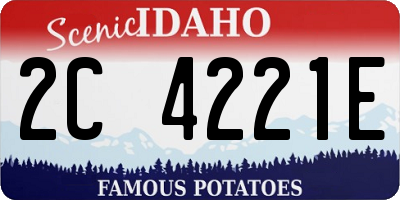 ID license plate 2C4221E