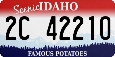 ID license plate 2C4221O