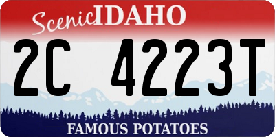 ID license plate 2C4223T