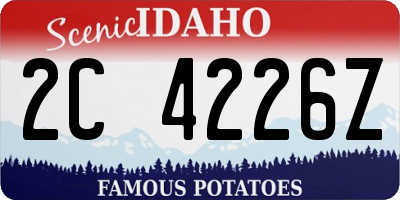 ID license plate 2C4226Z