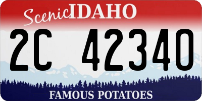 ID license plate 2C4234O
