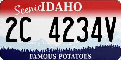 ID license plate 2C4234V