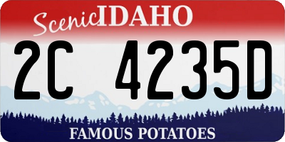ID license plate 2C4235D
