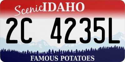 ID license plate 2C4235L