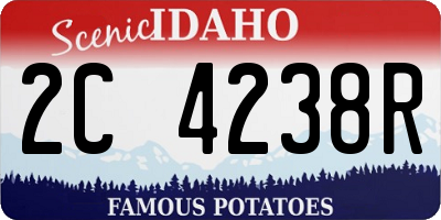 ID license plate 2C4238R