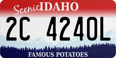 ID license plate 2C4240L