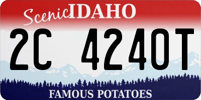 ID license plate 2C4240T