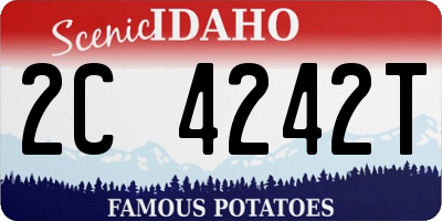ID license plate 2C4242T