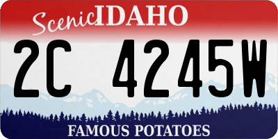 ID license plate 2C4245W
