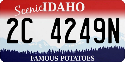 ID license plate 2C4249N