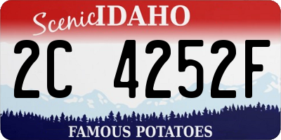 ID license plate 2C4252F