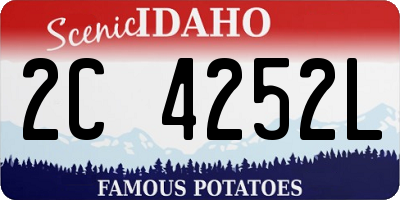 ID license plate 2C4252L