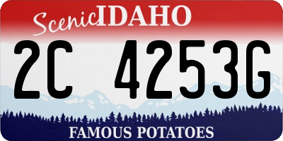 ID license plate 2C4253G