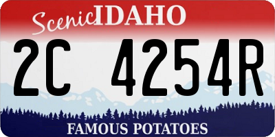 ID license plate 2C4254R