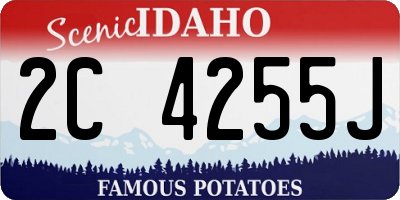ID license plate 2C4255J