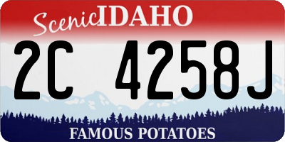 ID license plate 2C4258J
