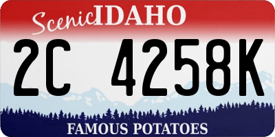 ID license plate 2C4258K