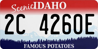 ID license plate 2C4260E