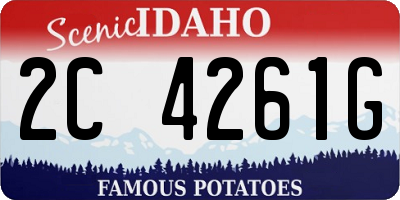 ID license plate 2C4261G
