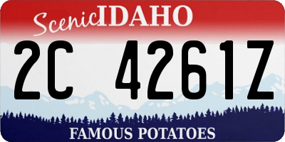 ID license plate 2C4261Z