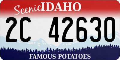 ID license plate 2C4263O