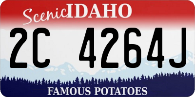 ID license plate 2C4264J