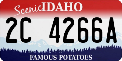ID license plate 2C4266A
