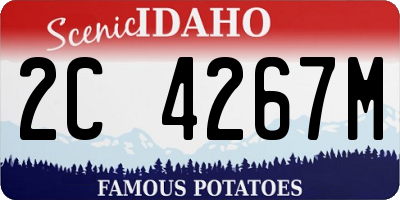 ID license plate 2C4267M