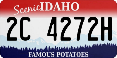 ID license plate 2C4272H