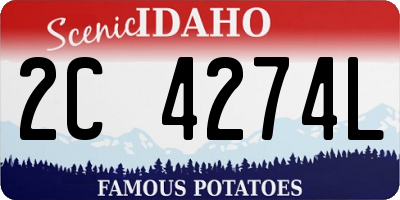 ID license plate 2C4274L