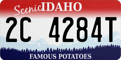 ID license plate 2C4284T