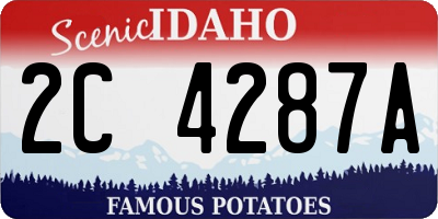 ID license plate 2C4287A