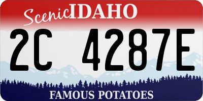 ID license plate 2C4287E