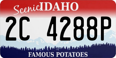 ID license plate 2C4288P